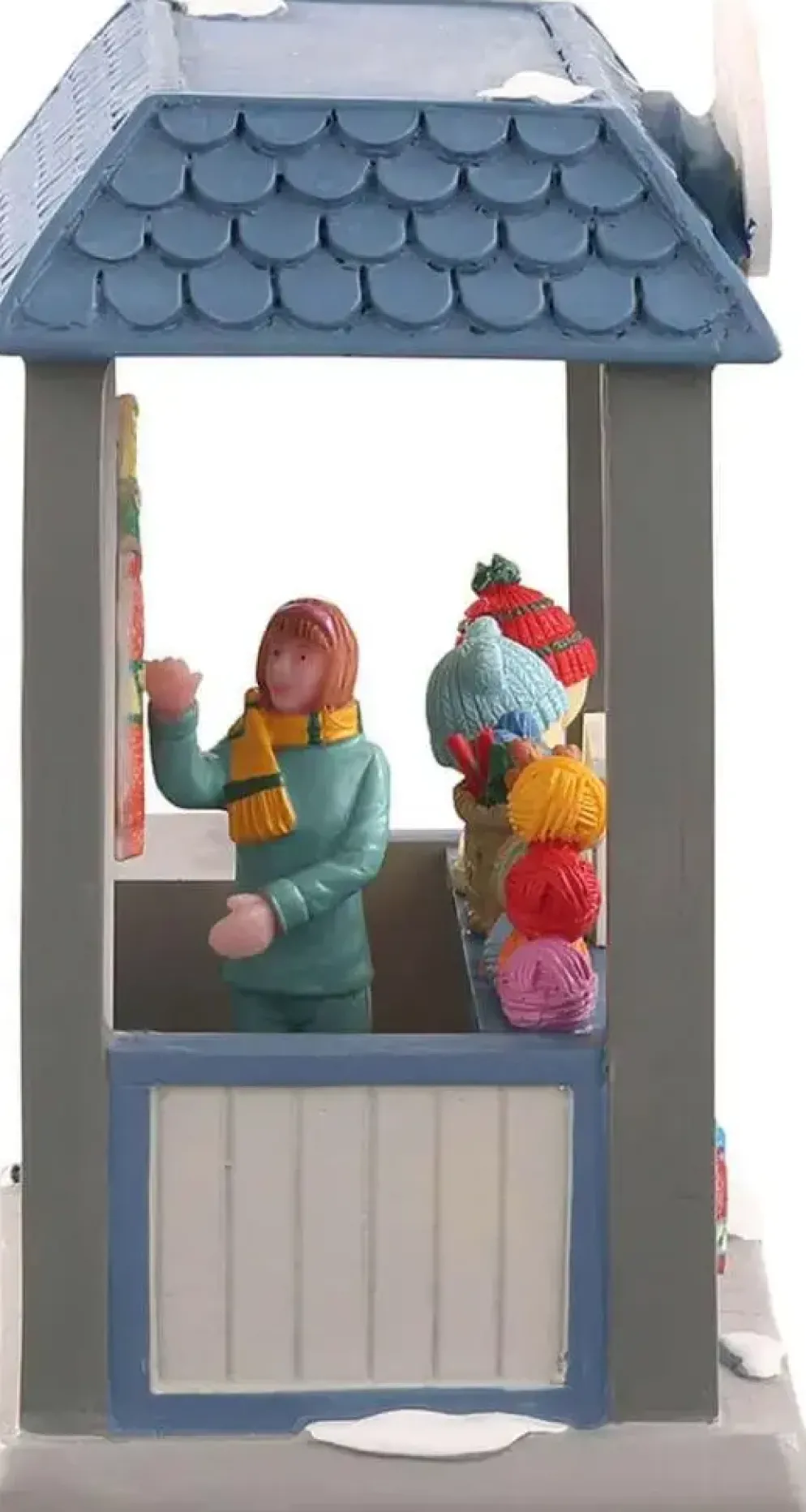 Lemax the knit 'n needle yarn shop verlicht kerstdorp tafereel Caddington Village 2022