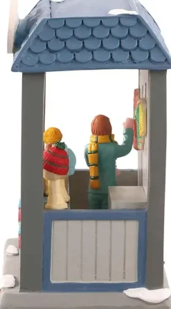 Lemax the knit 'n needle yarn shop verlicht kerstdorp tafereel Caddington Village 2022