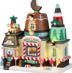 Lemax the merry mint! sweet shop verlicht kersthuisje Sugar 'N' Spice 2025