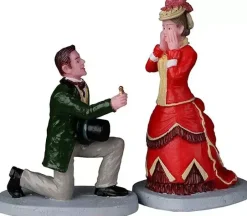 Lemax the proposal s/2 kerstdorp figuur type 3 Caddington Village 2022