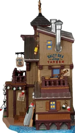 Lemax the salty sea dog tavern verlicht kersthuisje Plymouth Corners 2022