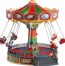 Lemax the sky swing bewegende draaimolen Carnival 2018