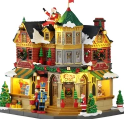 Lemax tidings and joy verlicht kersthuisje Caddington Village 2026