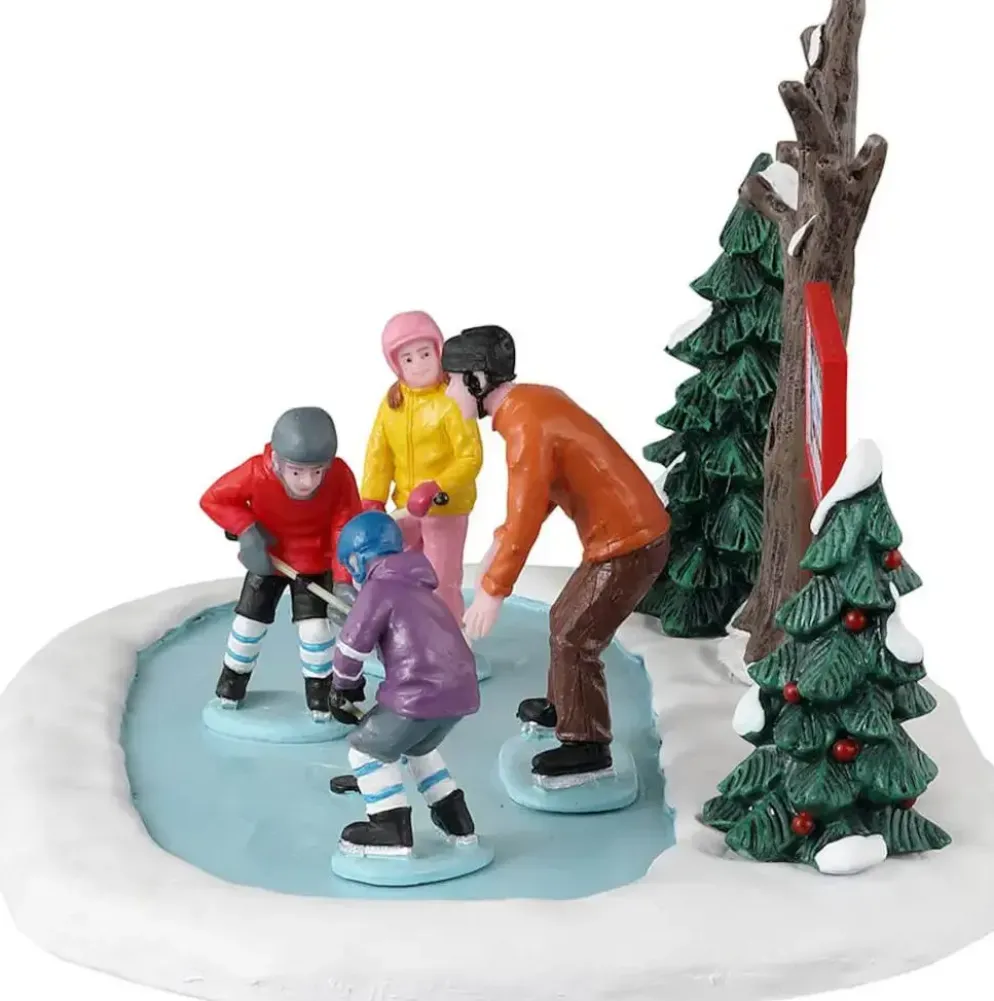 Lemax tiny tikes hockey lessons kerstdorp tafereel Vail Village 2023