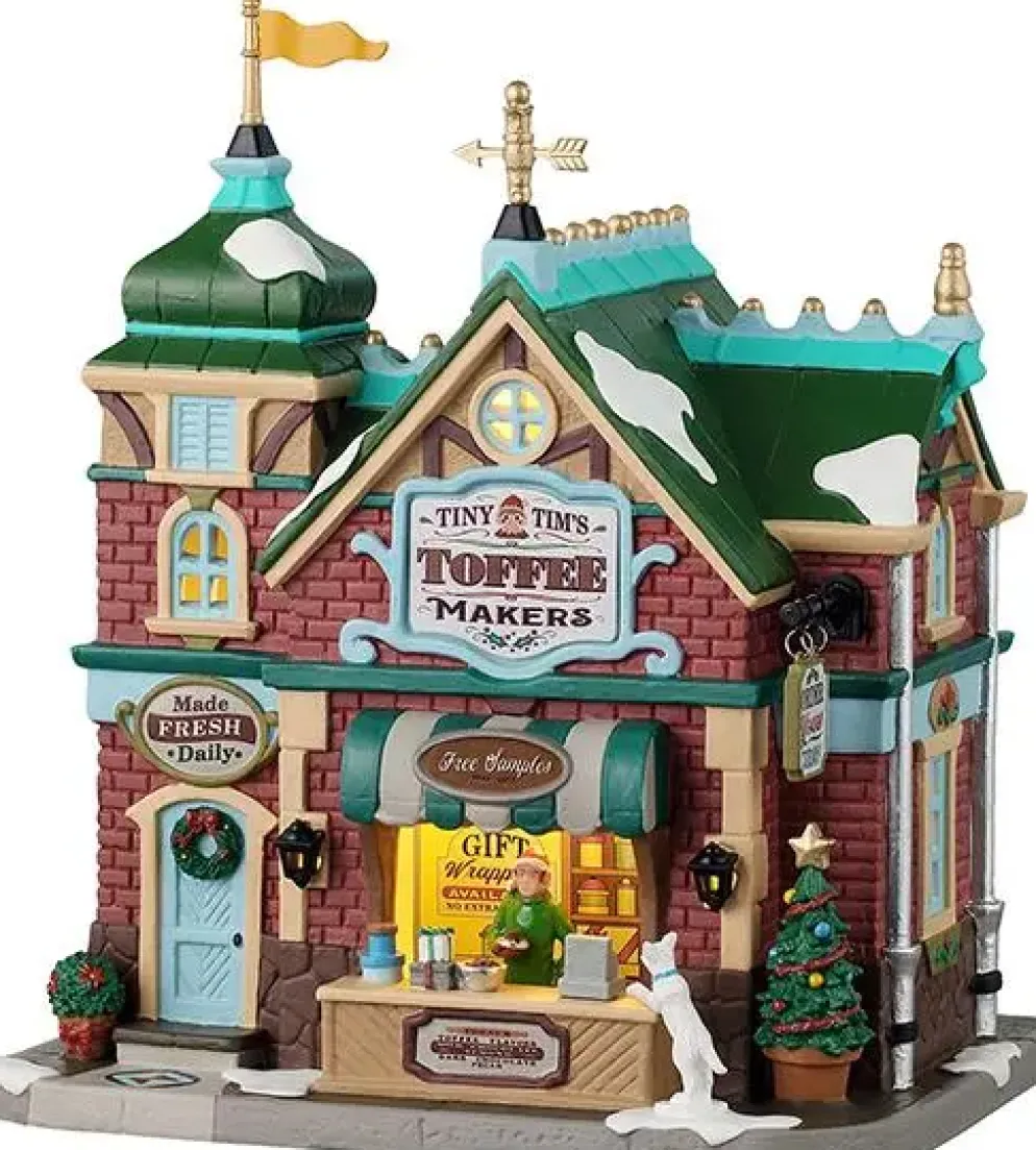 Lemax tiny tim's toffee makers verlicht kersthuisje Caddington Village 2025