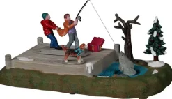 Lemax too big a catch bewegend kerstdorp tafereel Vail Village 2022