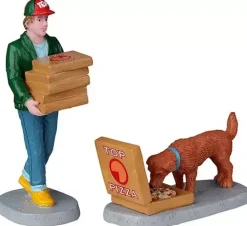 Lemax top pizza delivery s/2 kerstdorp figuur type 3 Harvest Crossing 2022
