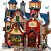 Lemax toy making school verlicht kersthuisje Santa's Wonderland 2023