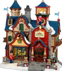 Lemax toy making school verlicht kersthuisje Santa's Wonderland 2023