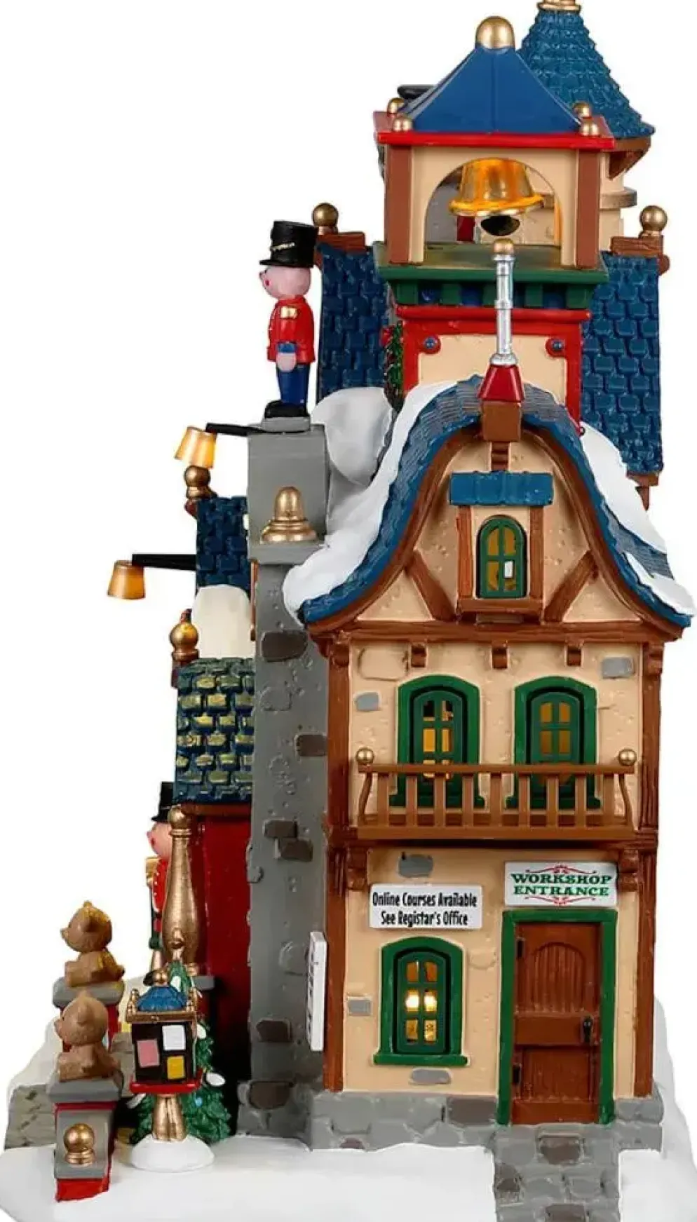 Lemax toy making school verlicht kersthuisje Santa's Wonderland 2023