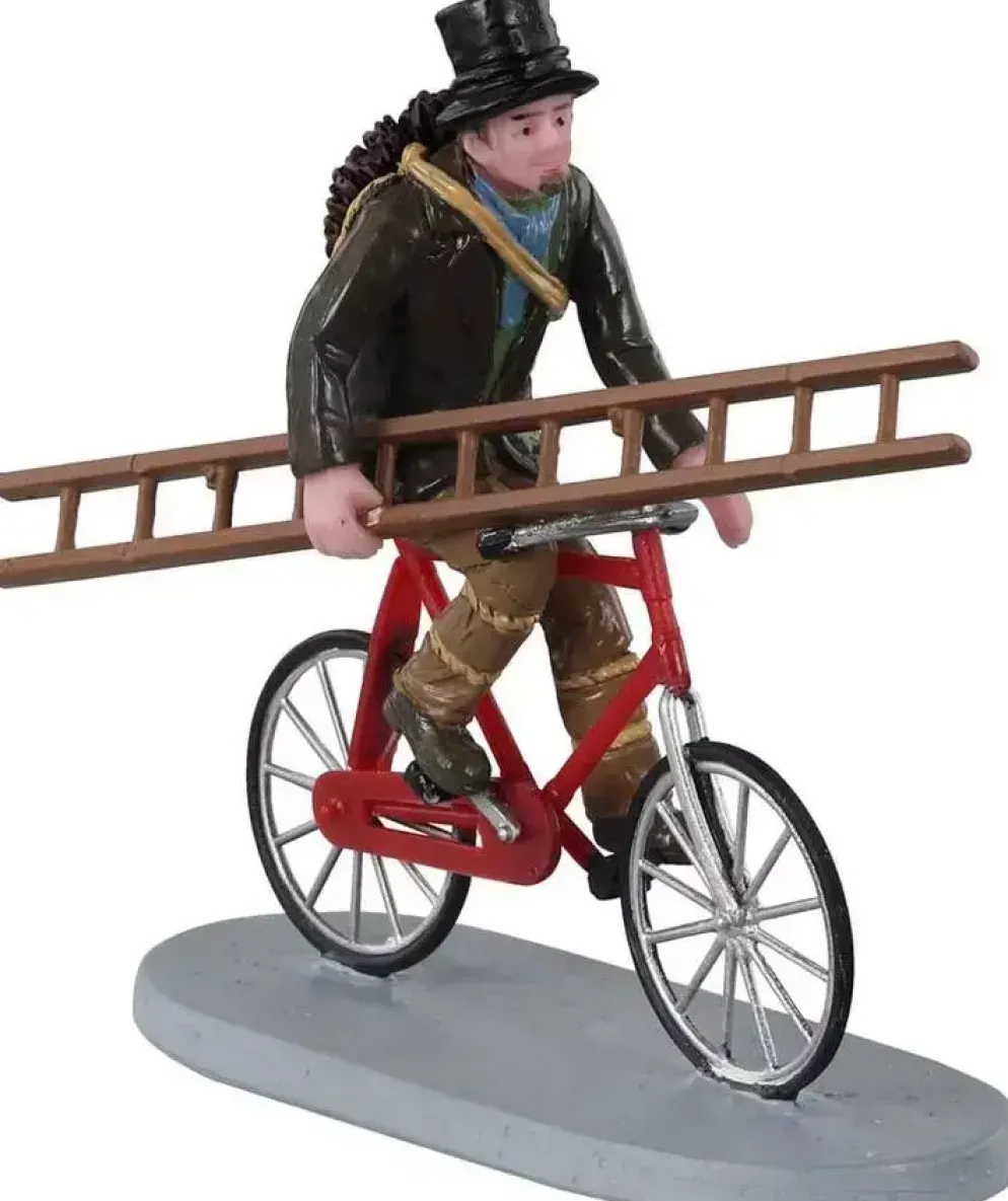 Lemax travelling chimney sweep kerstdorp figuur type 3 Caddington Village 2021