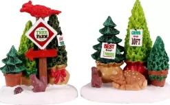 Lemax tree farm display s/2 kerstdorp accessoire Vail Village 2021