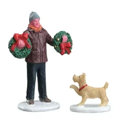 Lemax tree lot figure s/2 kerstdorp figuur type 2 Vail Village 2017