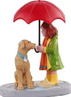 Lemax umbrella sharing kerstdorp figuur type 2 Caddington Village 2021