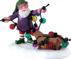 Lemax untangling the lights kerstdorp figuur type 2 Santa's Wonderland 2018