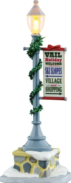 Lemax vail lamp post verlichte straatlantaarn Vail Village 2025