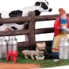 Lemax victorian dairy farmer kerstdorp tafereel Caddington Village 2021