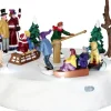 Lemax victorian ice merry go round bewegend kerstdorp tafereel Caddington Village 2014