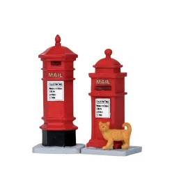 Lemax victorian mailboxes s/2 kerstdorp accessoire Caddington Village 2011