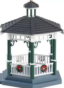 Lemax victorian park gazebo kerstdorp tafereel Caddington Village 2018
