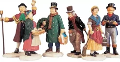 Lemax village people figurines s/6 kerstdorp figuur type 6 Caddington Village 1999