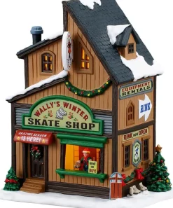 Lemax wally's winter skate shop verlicht kersthuisje Vail Village 2026