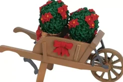 Lemax wheelbarrow with poinsettias kerstdorp accessoire 2006