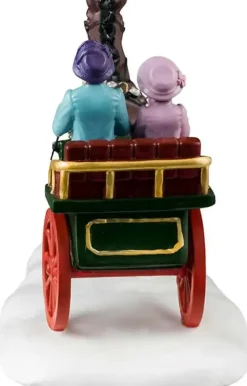 Lemax winter carriage ride kerstdorp tafereel Caddington Village 2024