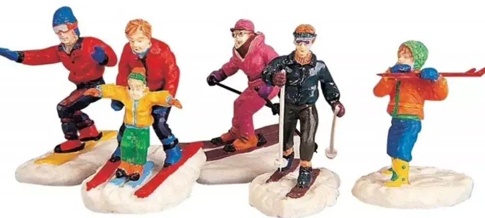 Lemax winter fun figurines s/5 kerstdorp figuur type 6 Vail Village 1999