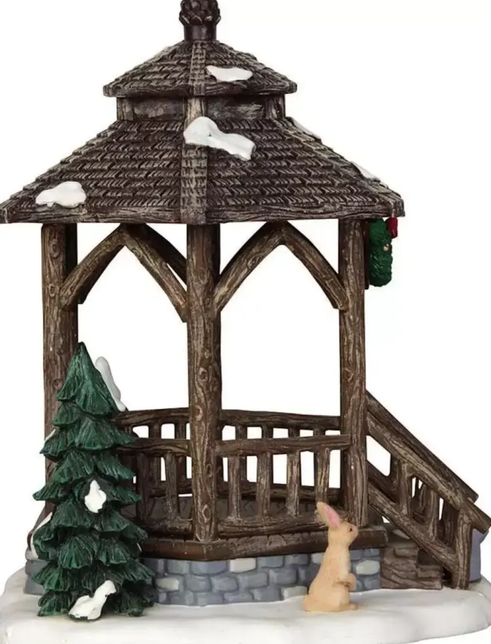 Lemax winter gazebo kerstdorp tafereel Vail Village 2014