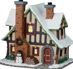 Lemax winter holiday lodge verlicht kersthuisje Caddington Village 2025