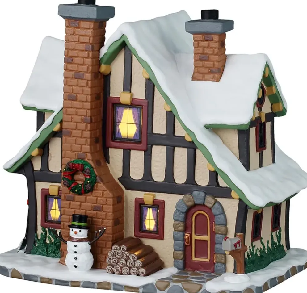 Lemax winter holiday lodge verlicht kersthuisje Caddington Village 2025