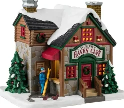 Lemax winter's haven café verlicht kersthuisje Vail Village 2024