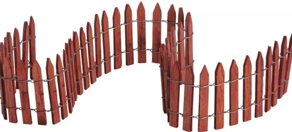 Lemax wired wooden fence kerstdorp accessoire 2008