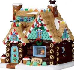 Lemax yule log cabin verlicht kersthuisje Sugar 'N' Spice 2017