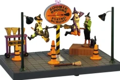 Lemax zoomie brooms flying school bewegend tafereel Spooky Town 2026