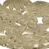 Lesli Living schaal aluminium bladeren 37x4cm goud