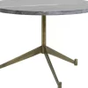 Light & Living bijzettafel metaal lomelo marmer 60x41cm zwart