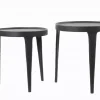 Light & Living bijzettafel set van 2 metaal tobias zwart