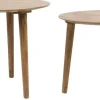 Light & Living bijzettafel set van 2 hout chakir hout