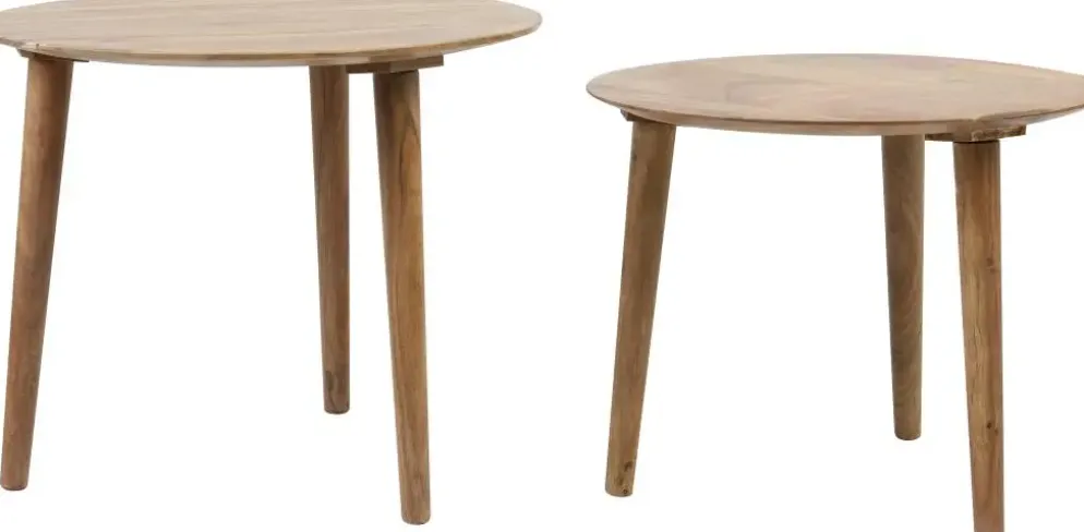 Light & Living bijzettafel set van 2 hout chakir hout