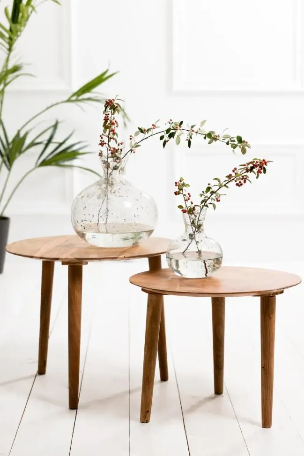 Light & Living bijzettafel set van 2 hout chakir hout