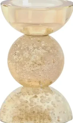 Light & Living kandelaar glas itinga 8x12cm amber