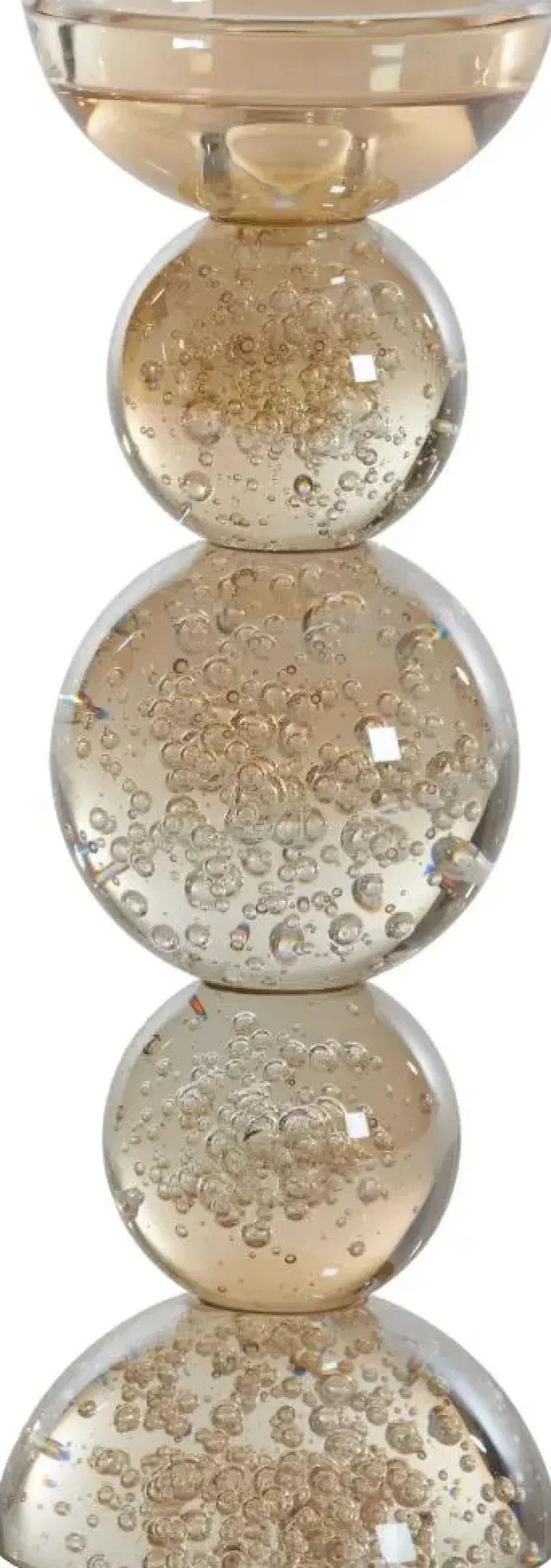 Light & Living kandelaar glas itinga 10x26.5cm amber