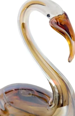 Light & Living ornament glas swan 13x8x20cm crème