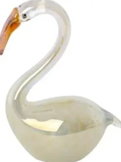 Light & Living ornament glas swan 12x7x17cm crème