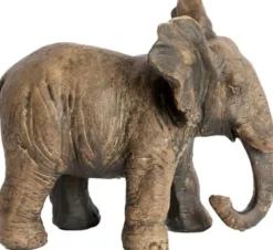 Light & Living ornament kunststof olifant 24x17x20.5cm bruin