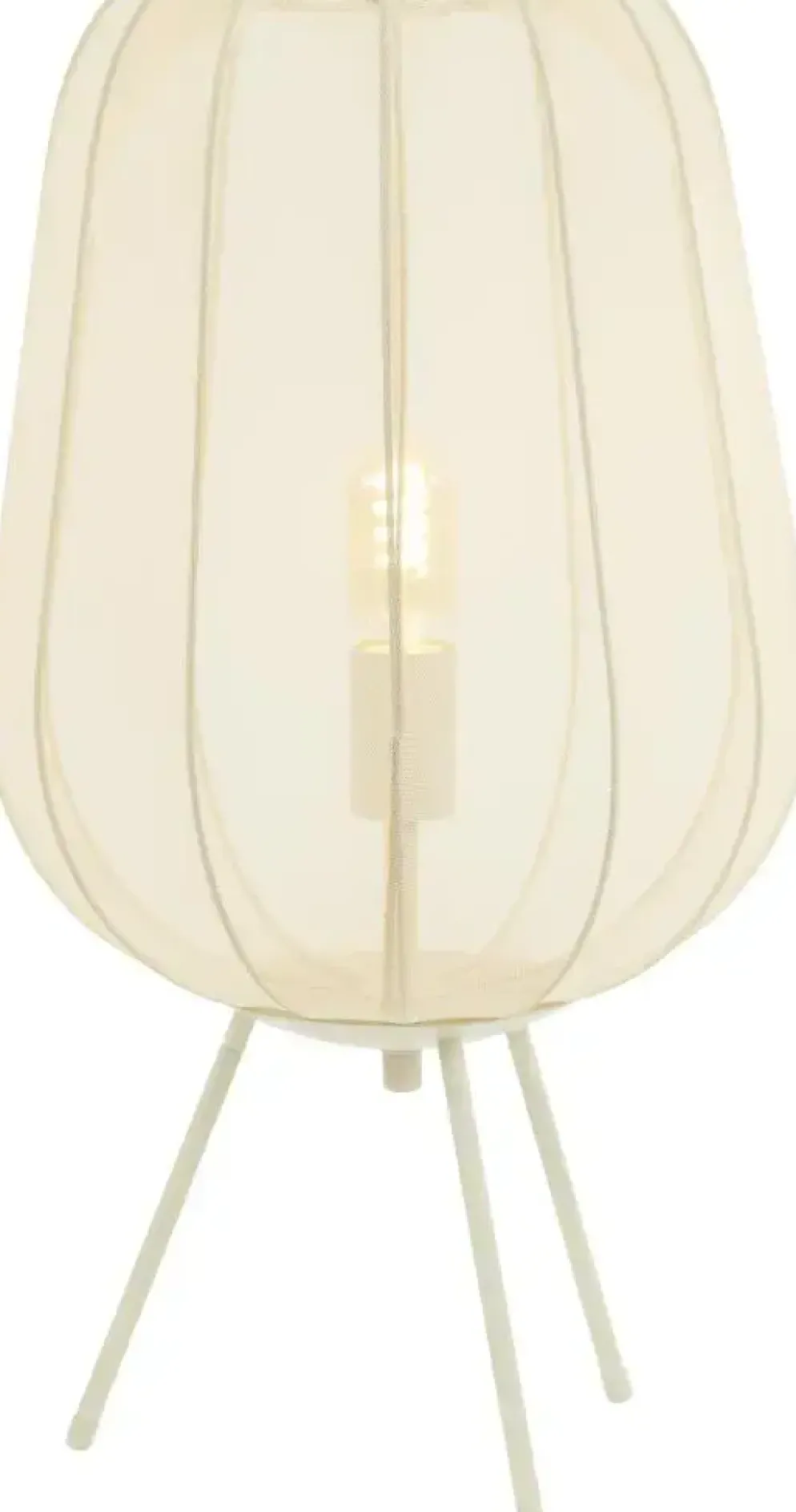 Light & Living tafellamp textiel plumeria 34x60cm zand