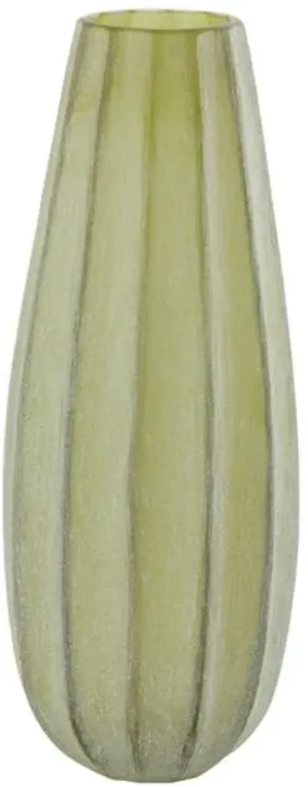 Light & Living vaas glas bradley 17.5x44.5cm olijfgroen