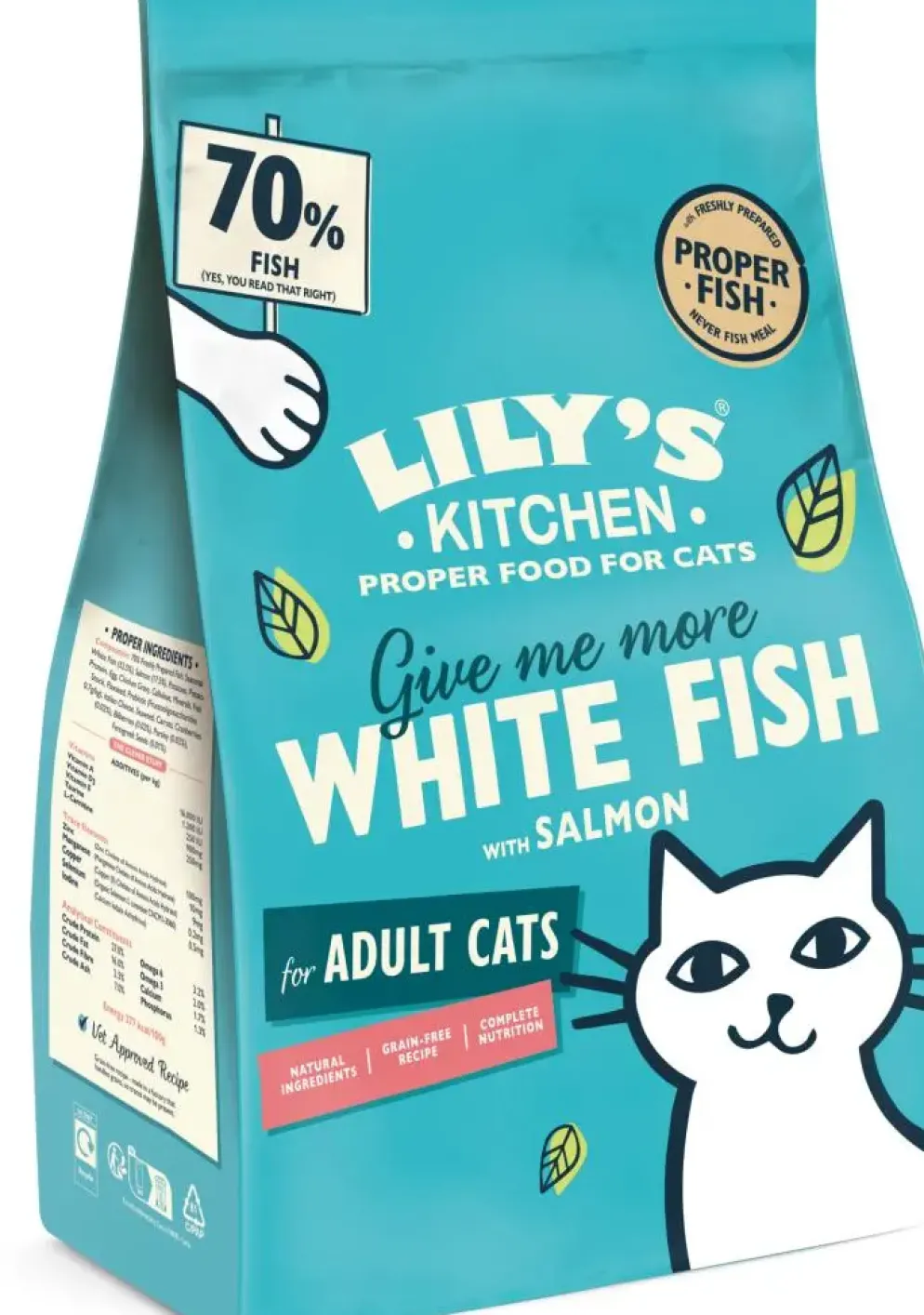 Lily's Kitchen kattenvoer met Witvis-Zalm 800g